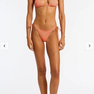 Orange Patterned Bikini Set